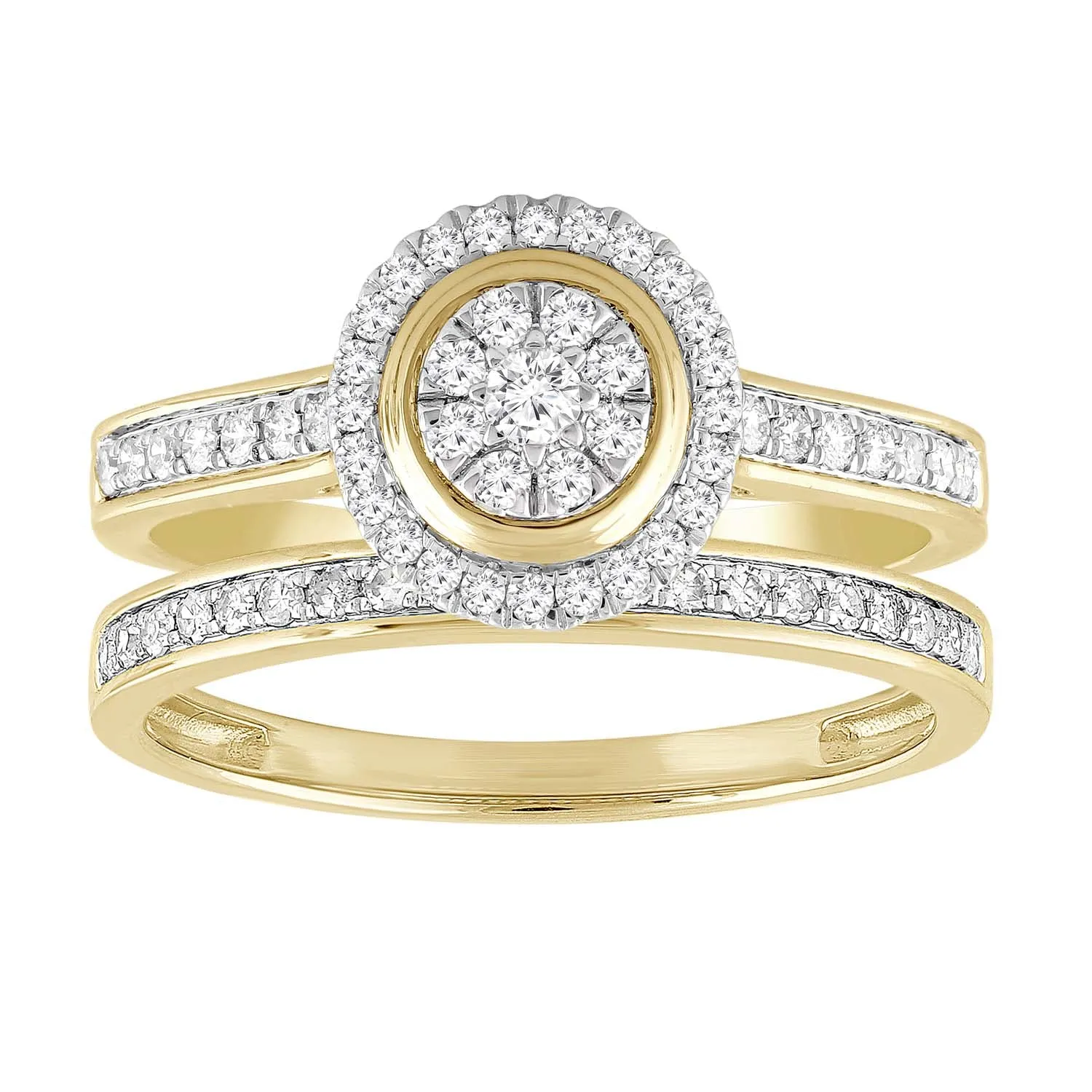 0.50ct Round Brilliant Diamond Engagement Ring Set In 9Ct Yellow Gold