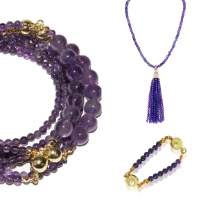 10 Way BUNDLE - Amethyst (Includes 10 Way Necklace, Tassel & Mini Connectors)