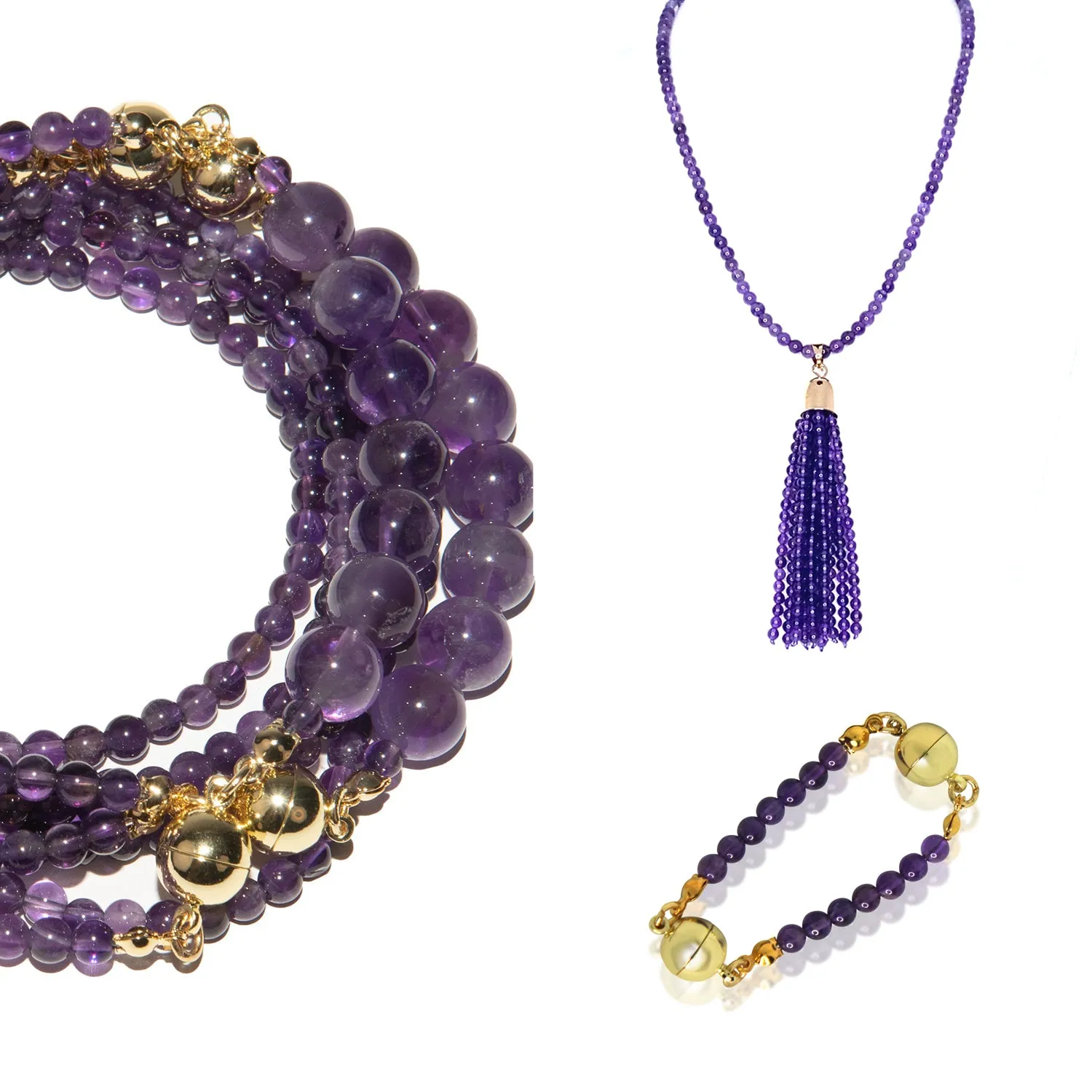 10 Way BUNDLE - Amethyst (Includes 10 Way Necklace, Tassel & Mini Connectors)