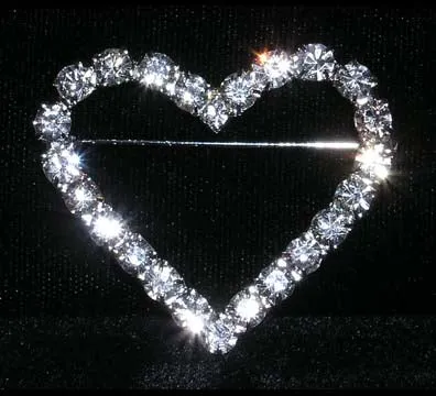 #14186 - Single Row Heart Pin