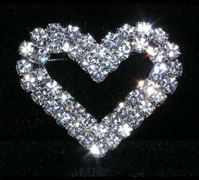 #14188 - 2 Row Heart Pin