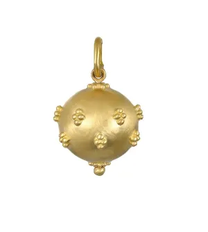 18 Karat Gold Granulation Bead Ball Charm