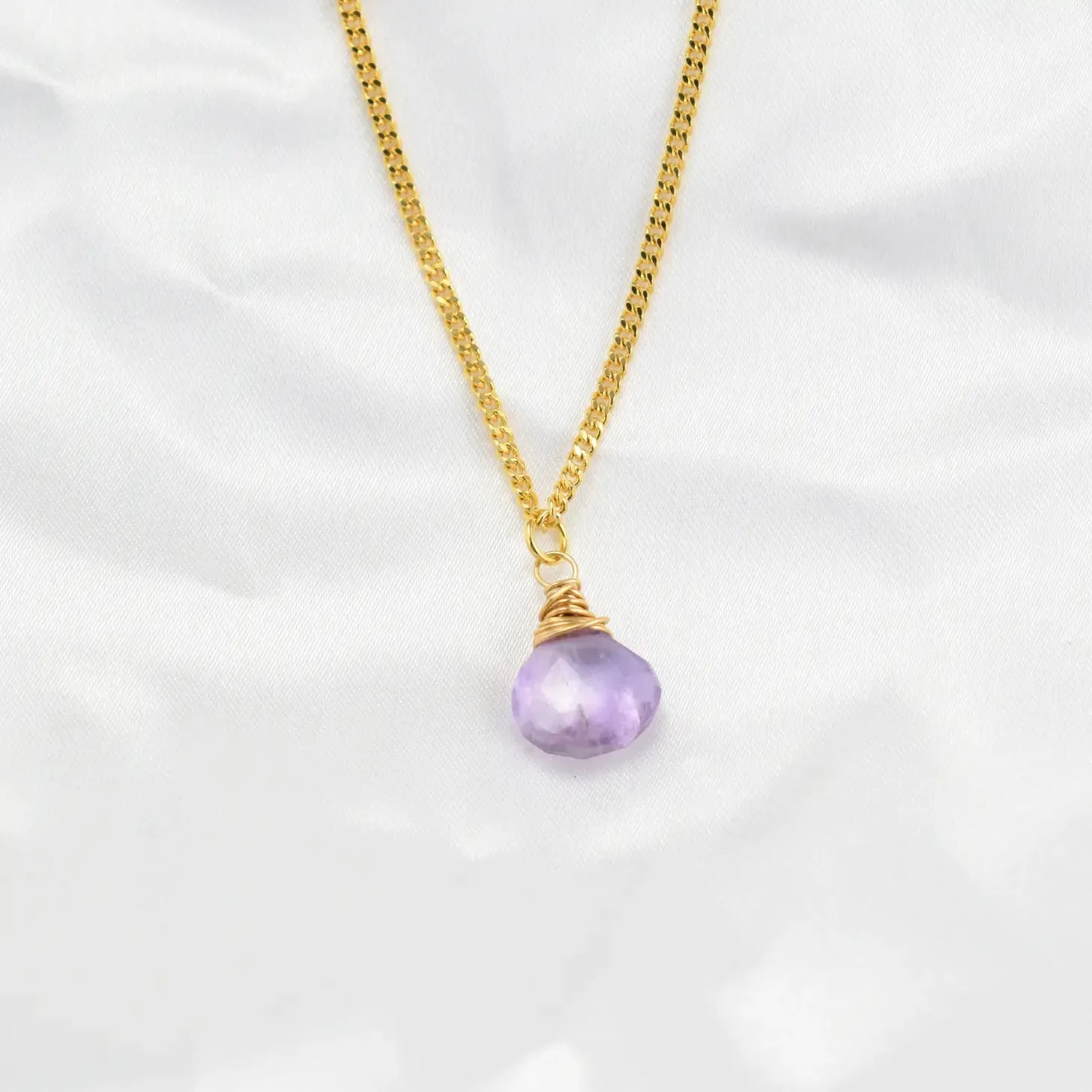 Amethyst Gold Necklace