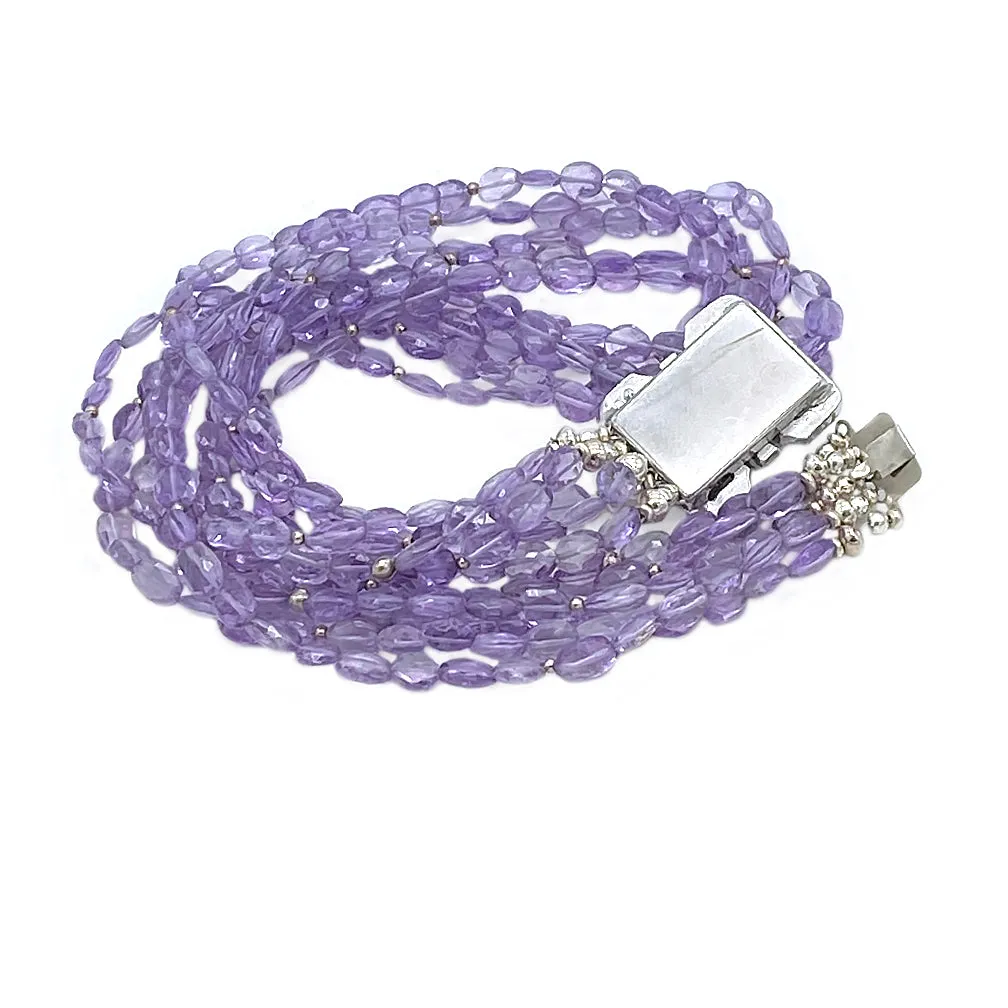Amethyst Necklace with Art Deco Clasp