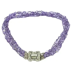 Amethyst Necklace with Art Deco Clasp