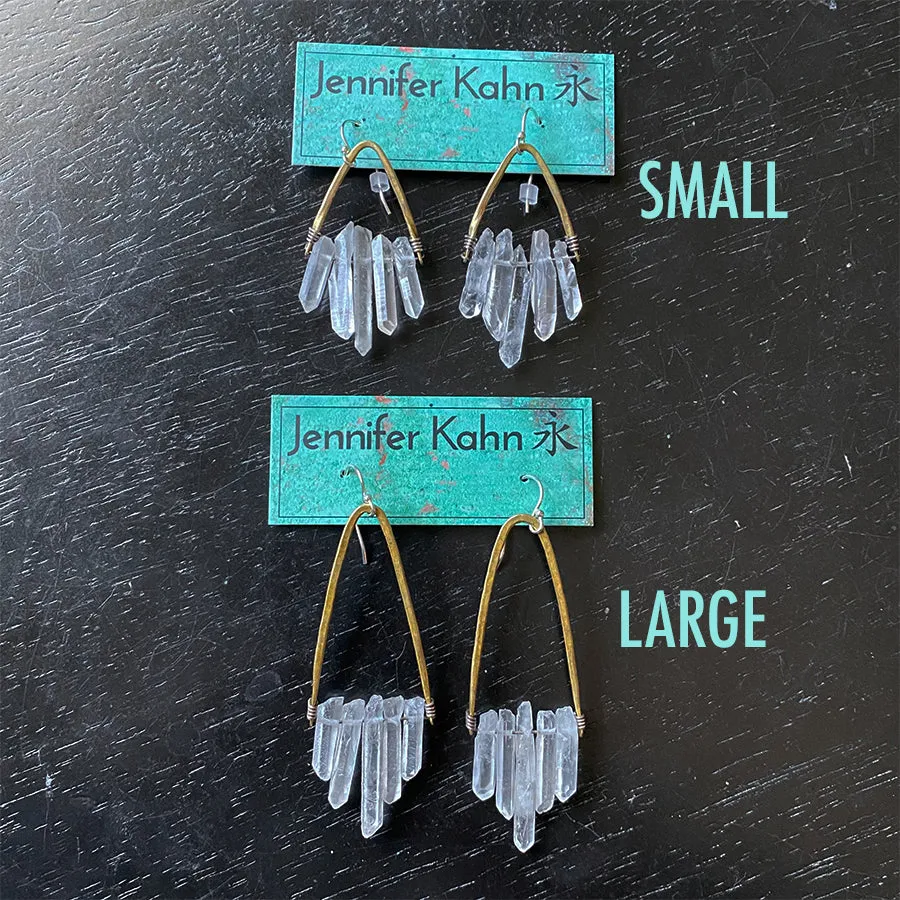 Angled Long Quartz Cluster Necklace