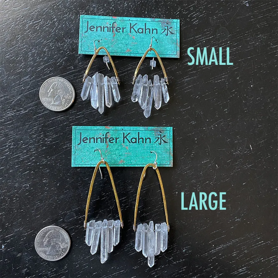 Angled Long Quartz Cluster Necklace