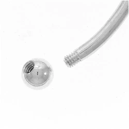 Bangle Cuff Bracelet, For European Style Large Hole Beads with Screw Ends 2.8mm, 6.5 Inches, Sterling Silver