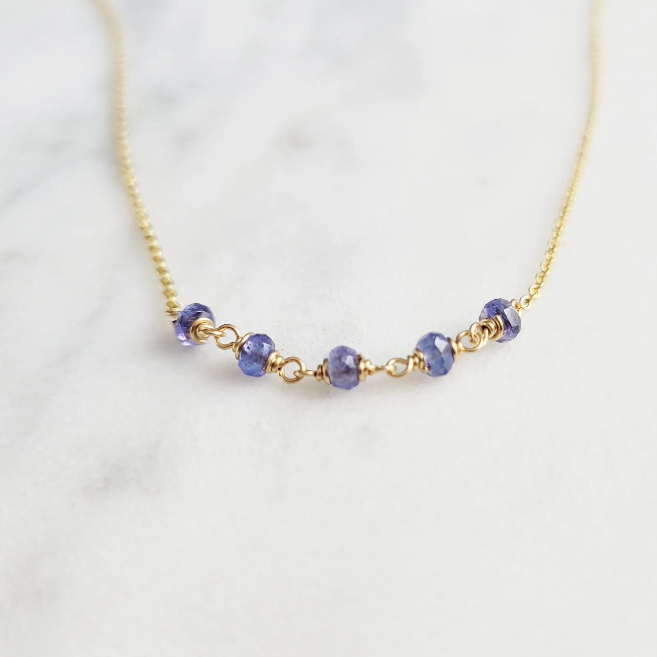 Beaded Tanzanite Necklace