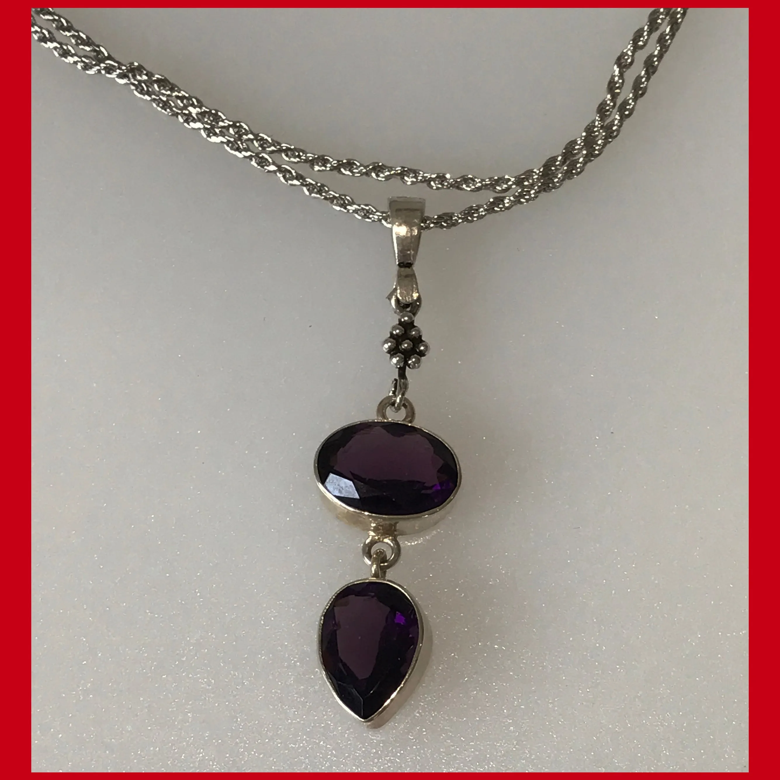 Drop Amethyst Necklace