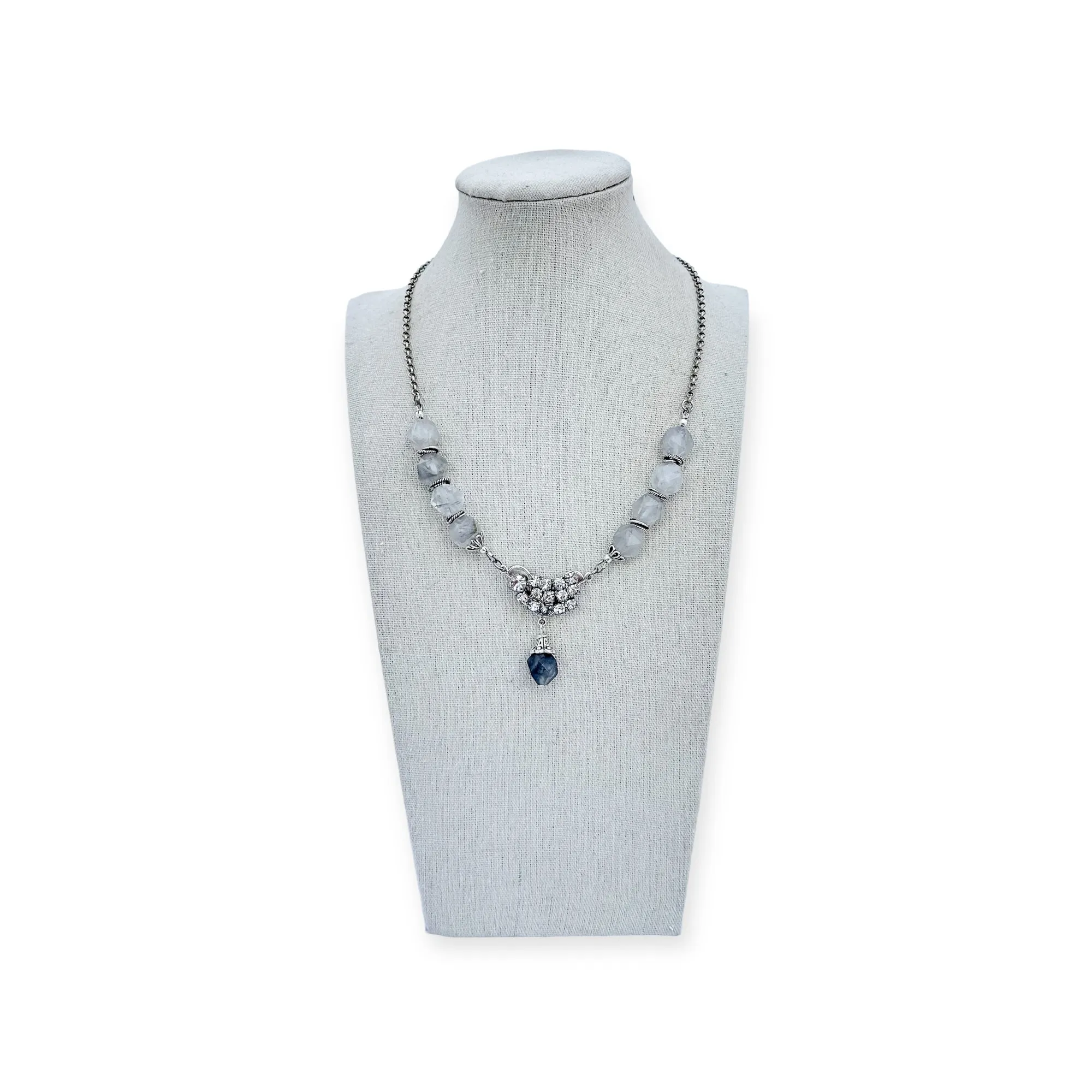 Gray Skies Beaded Necklace