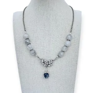 Gray Skies Beaded Necklace