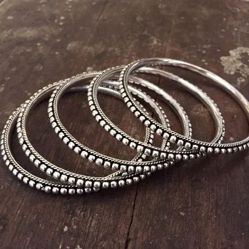 Gypsy Silver Bangles