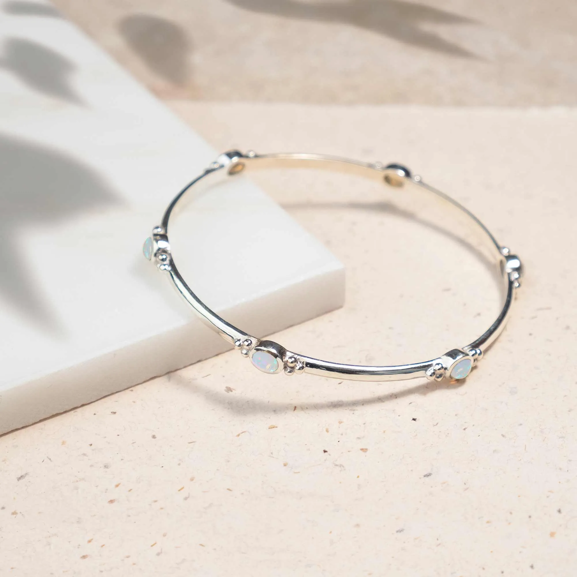 Holi Jewel Bangle - Opal