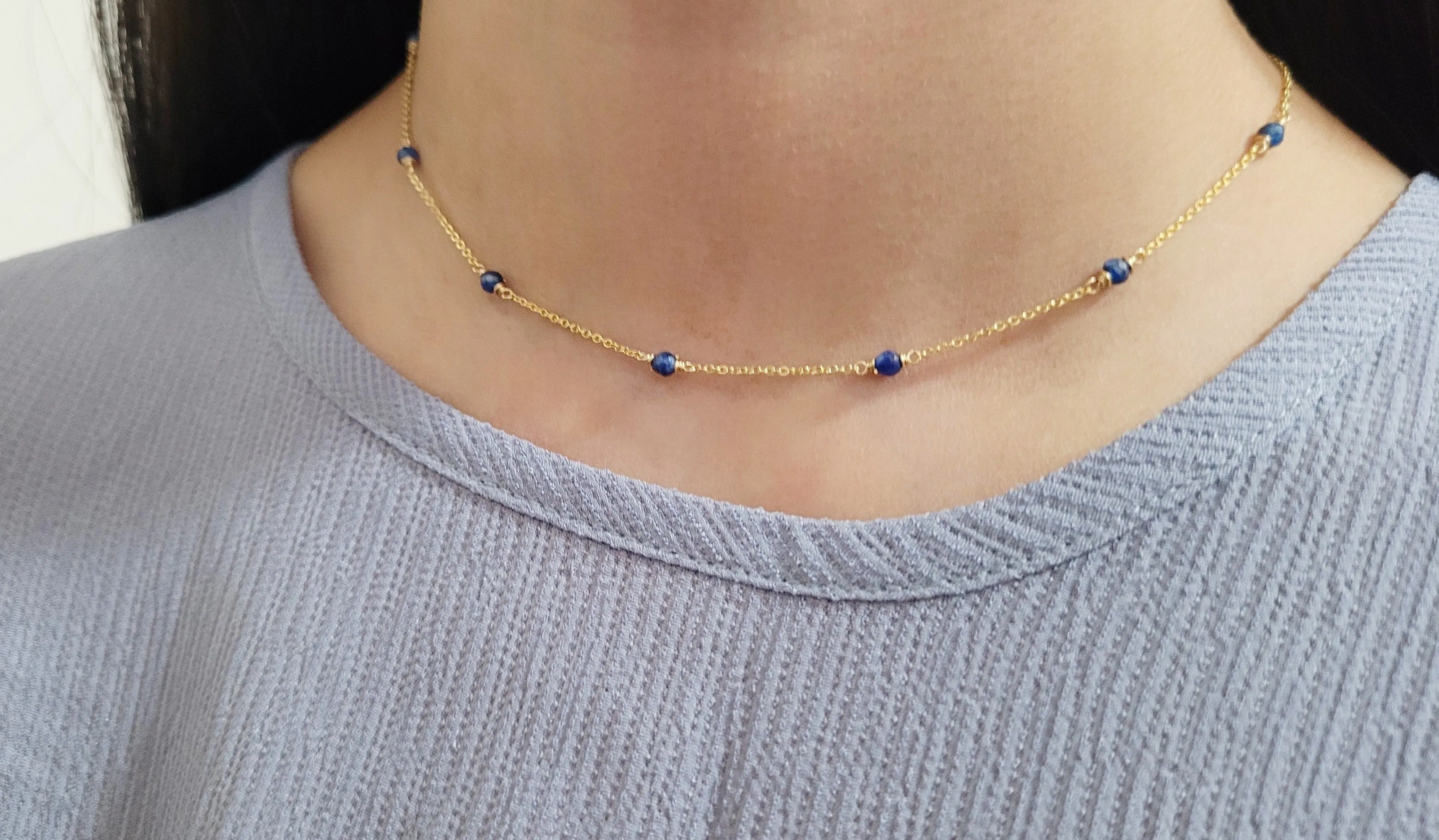 Kyanite Beaded Necklace