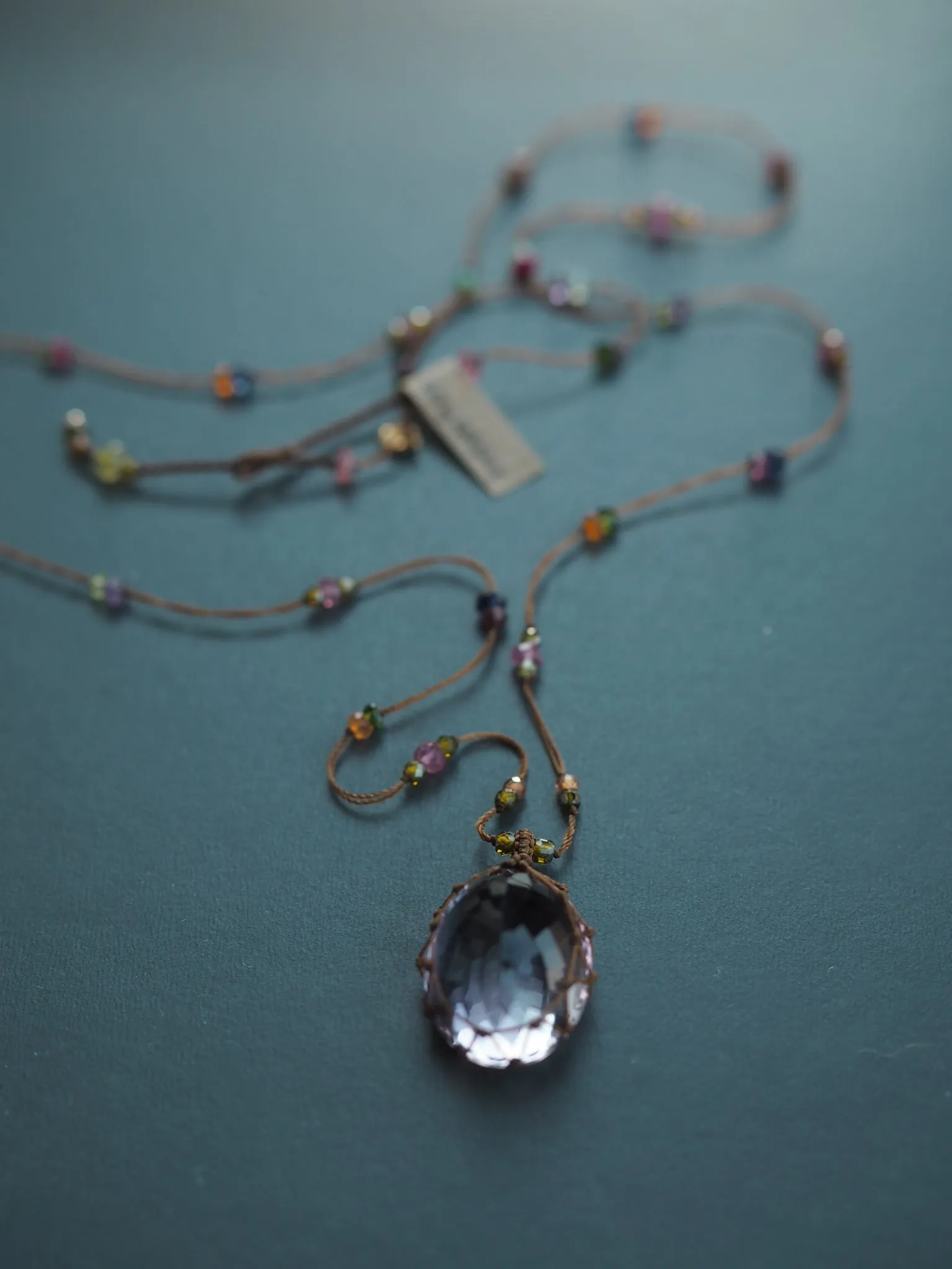 Long Tibetan Necklace - Amethyst