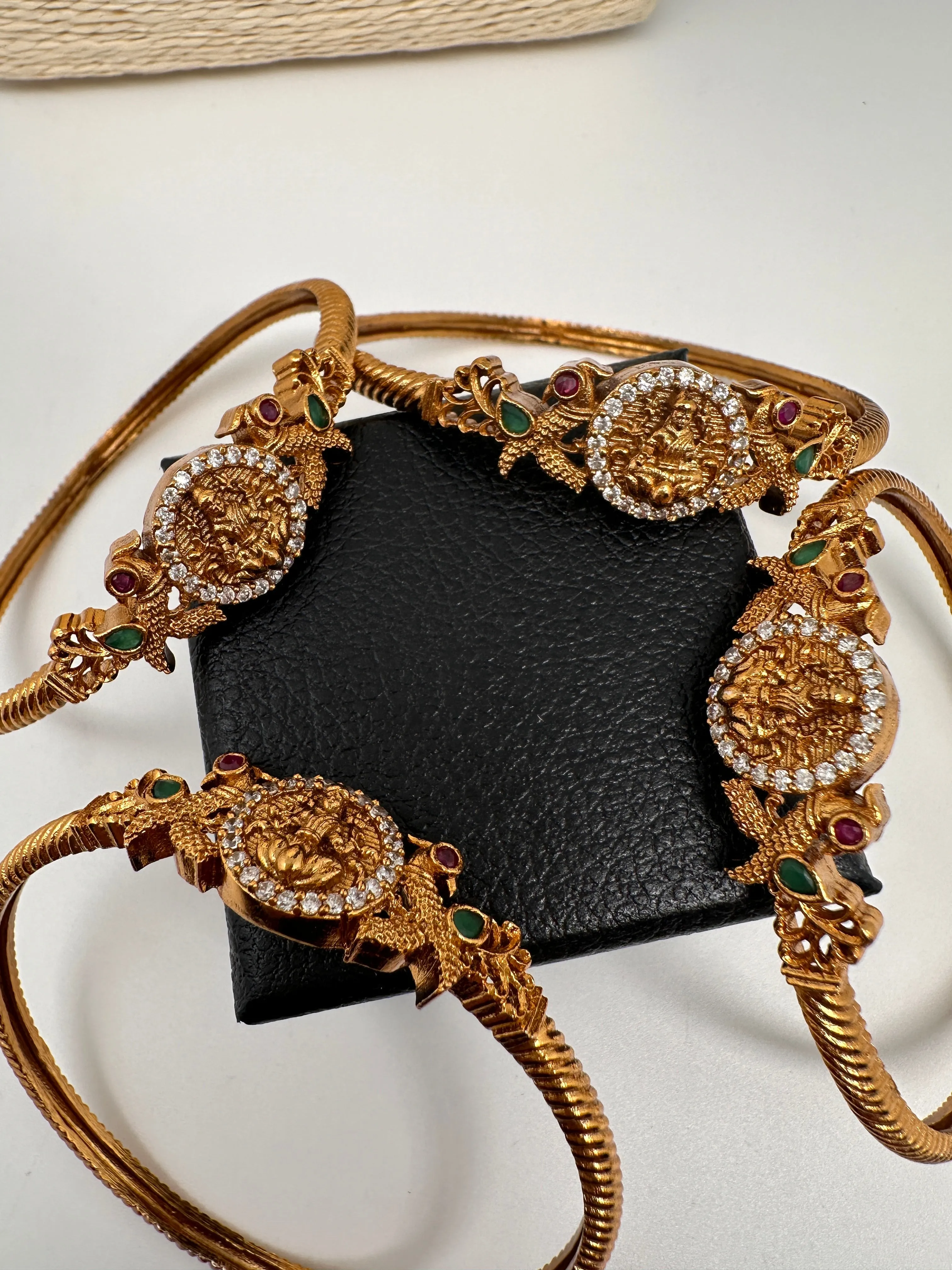 Matte Goddess Lakshmi Kada Bangles