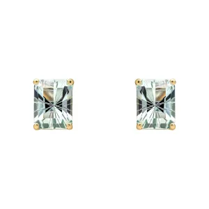 MILENA Octagonal Fancy Cut Amethyst Stud Earrings in 9ct Gold
