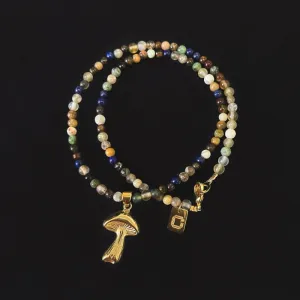 Mushroom Mixed Gems Choker