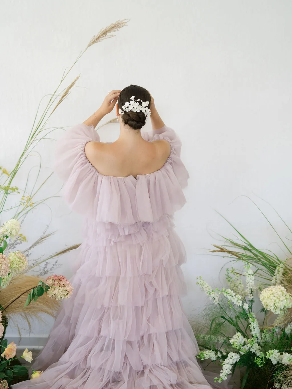 Oversize floral hair comb BETSY- 24018