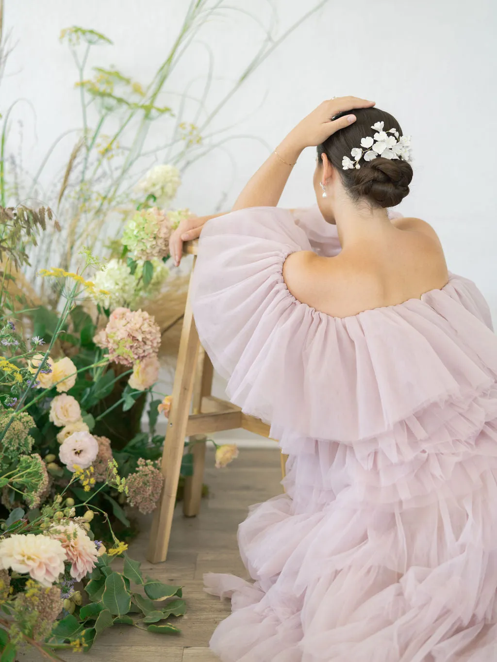 Oversize floral hair comb BETSY- 24018