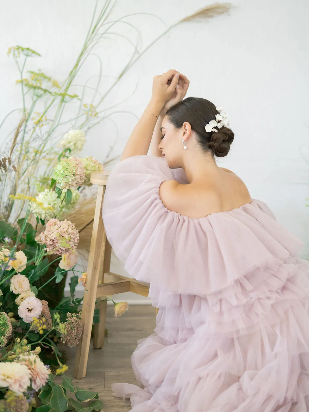 Oversize floral hair comb BETSY- 24018