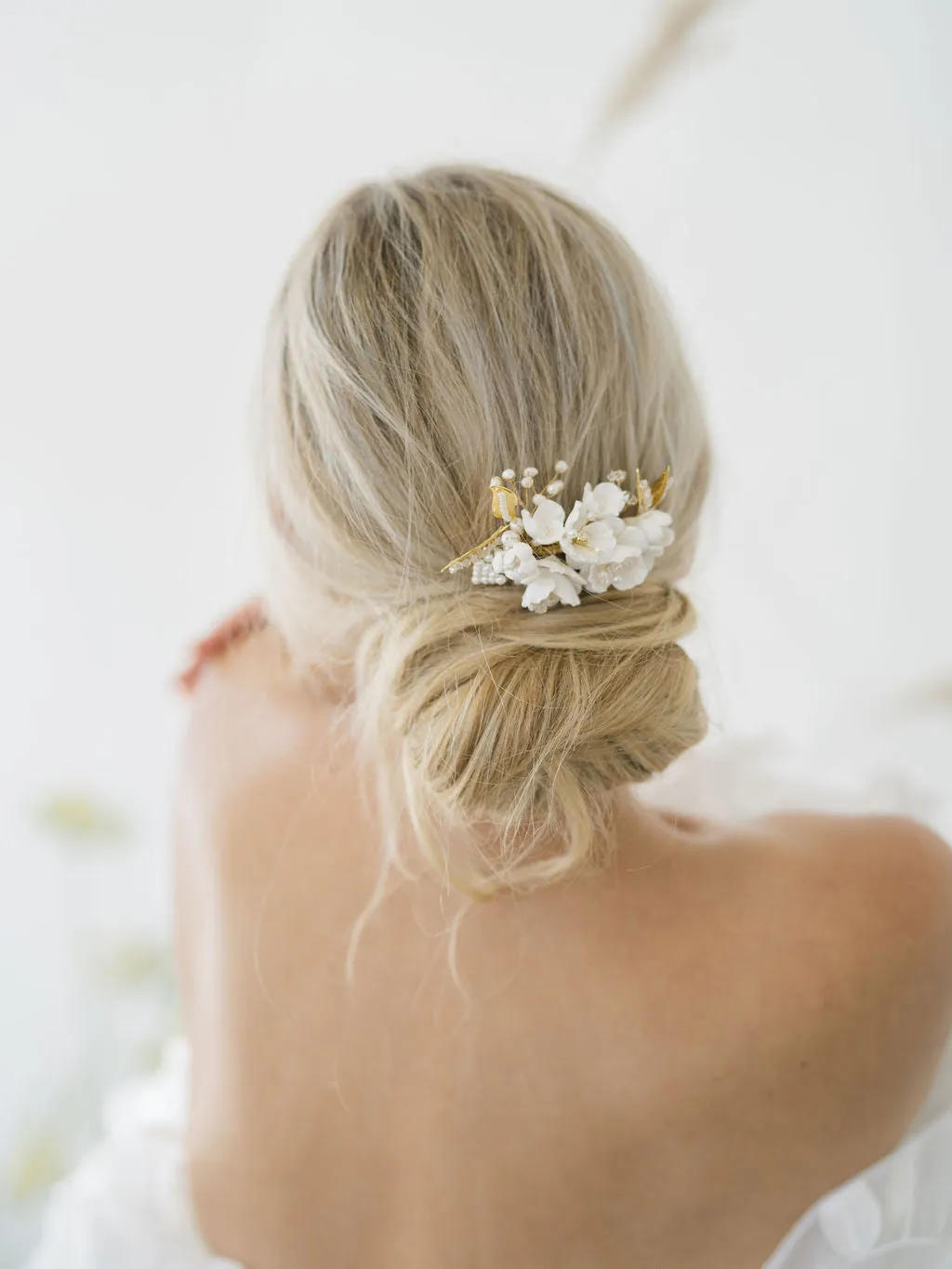 Petite floral hair comb- BELLA- 24010
