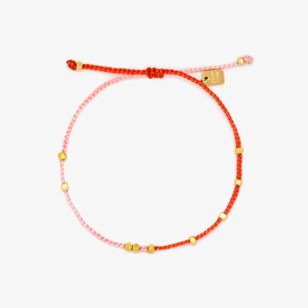 Pura Vida Bracelets Pink & Red Two Tone Dainty Bracelet
