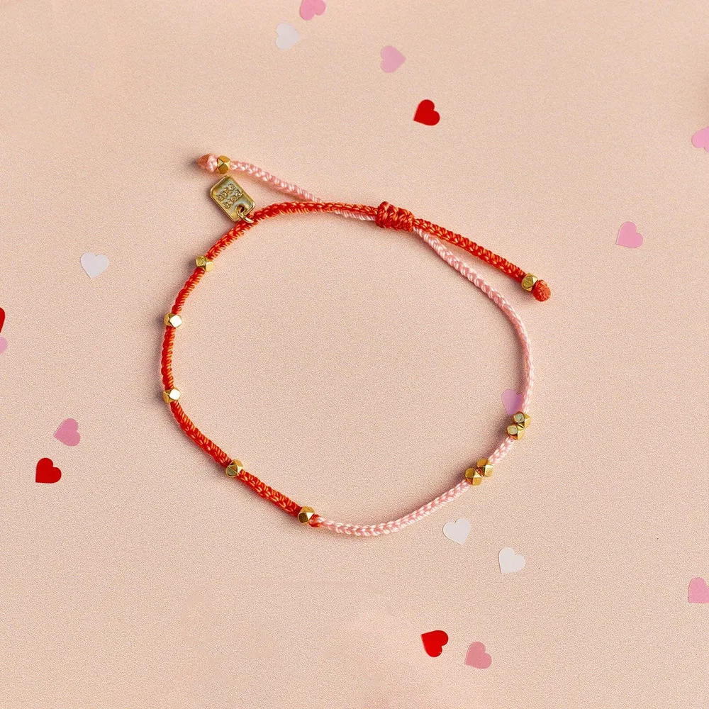 Pura Vida Bracelets Pink & Red Two Tone Dainty Bracelet