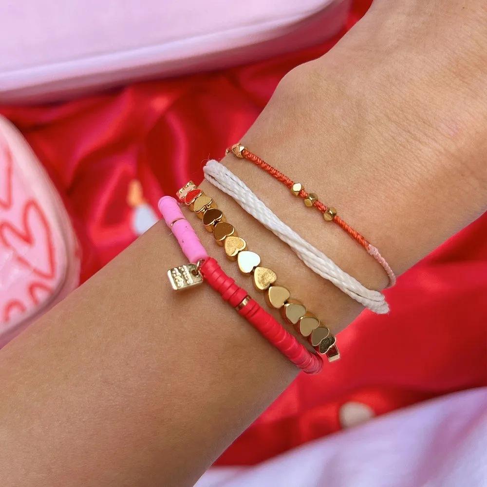Pura Vida Bracelets Pink & Red Two Tone Dainty Bracelet