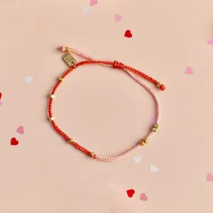 Pura Vida Bracelets Pink & Red Two Tone Dainty Bracelet