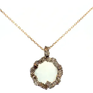 Rose Cut Amethyst Starbust Gemstone Necklace