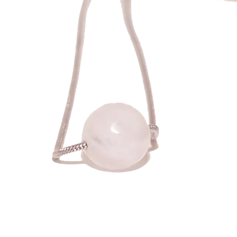 Rose Quartz Bead Necklace [esq]