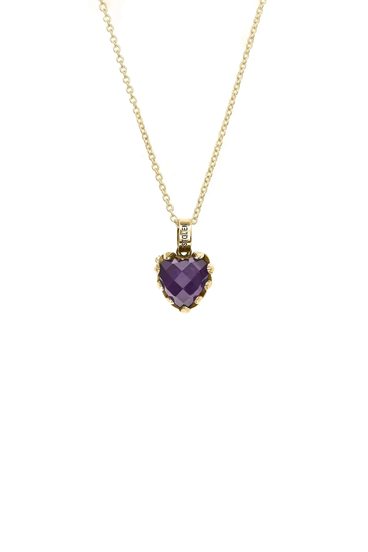 Stolen Girlfriends Club Love Claw Necklace - Gold Plated - Amethyst