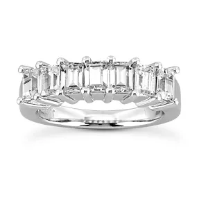 Straight Baguette Diamond Wedding Band (Total Diamond Weight 0.84ct, Quality GH-VS)