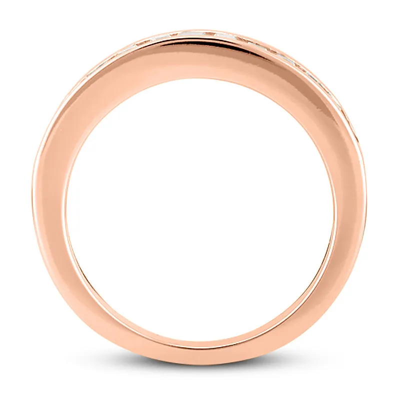 Straight Baguette Diamond Wedding Band (Total Diamond Weight 1.02ct, Quality GH-VS)
