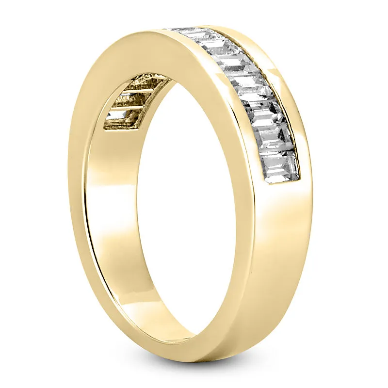 Straight Baguette Diamond Wedding Band (Total Diamond Weight 1.02ct, Quality GH-VS)