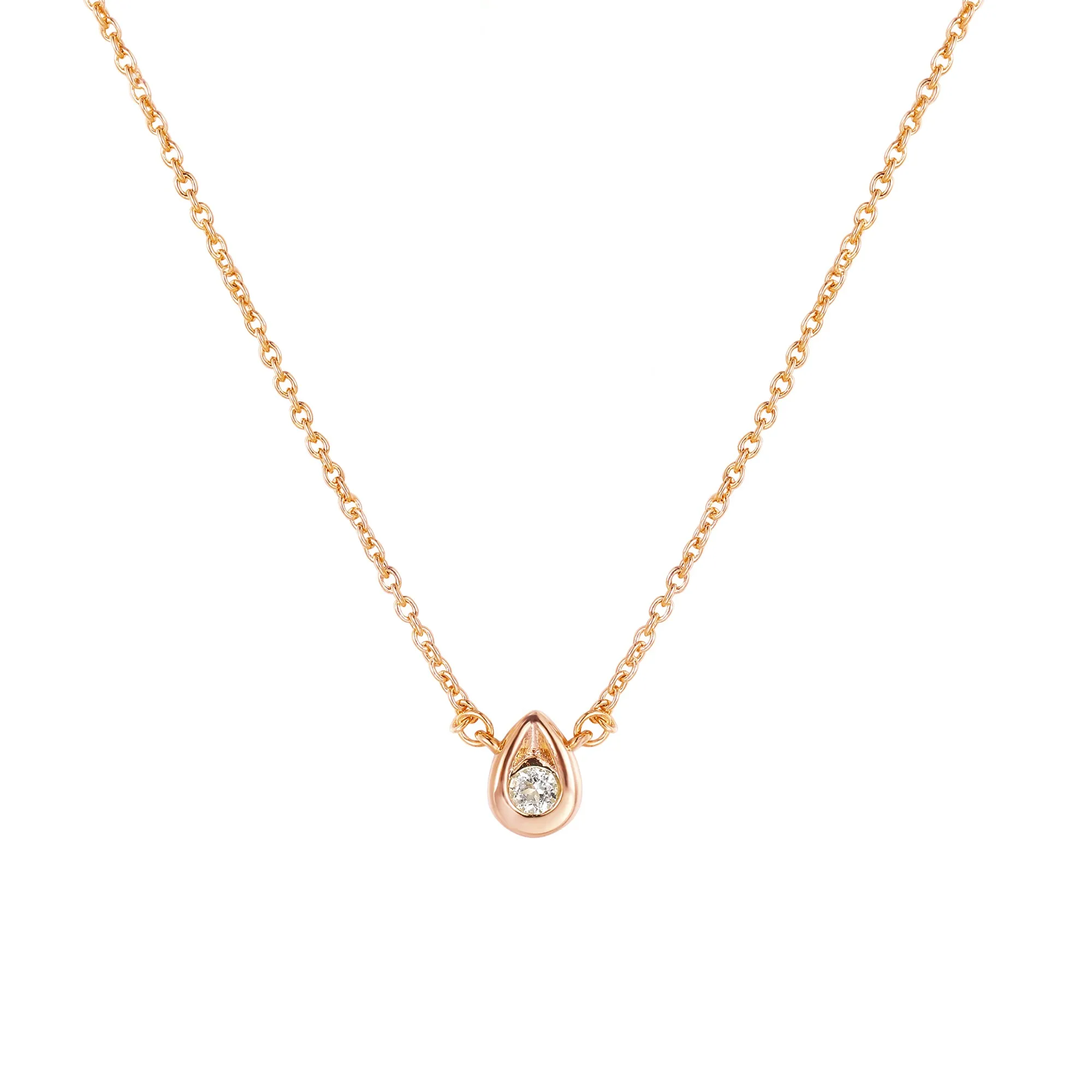 Tear Shaped Gemstone Necklace