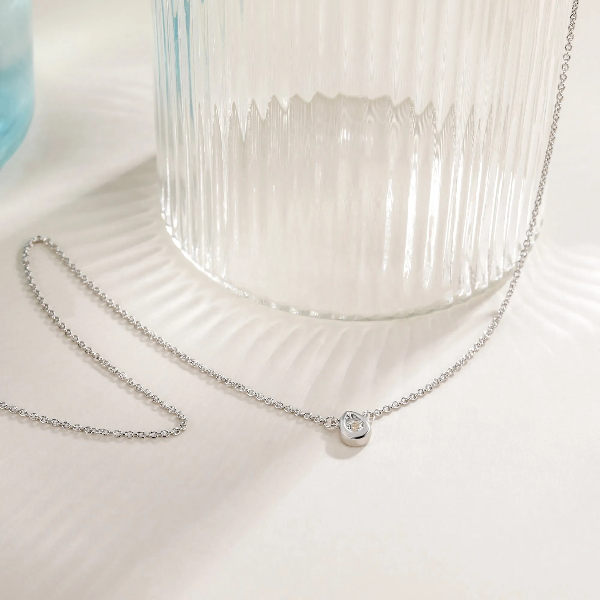 Tear Shaped Gemstone Necklace