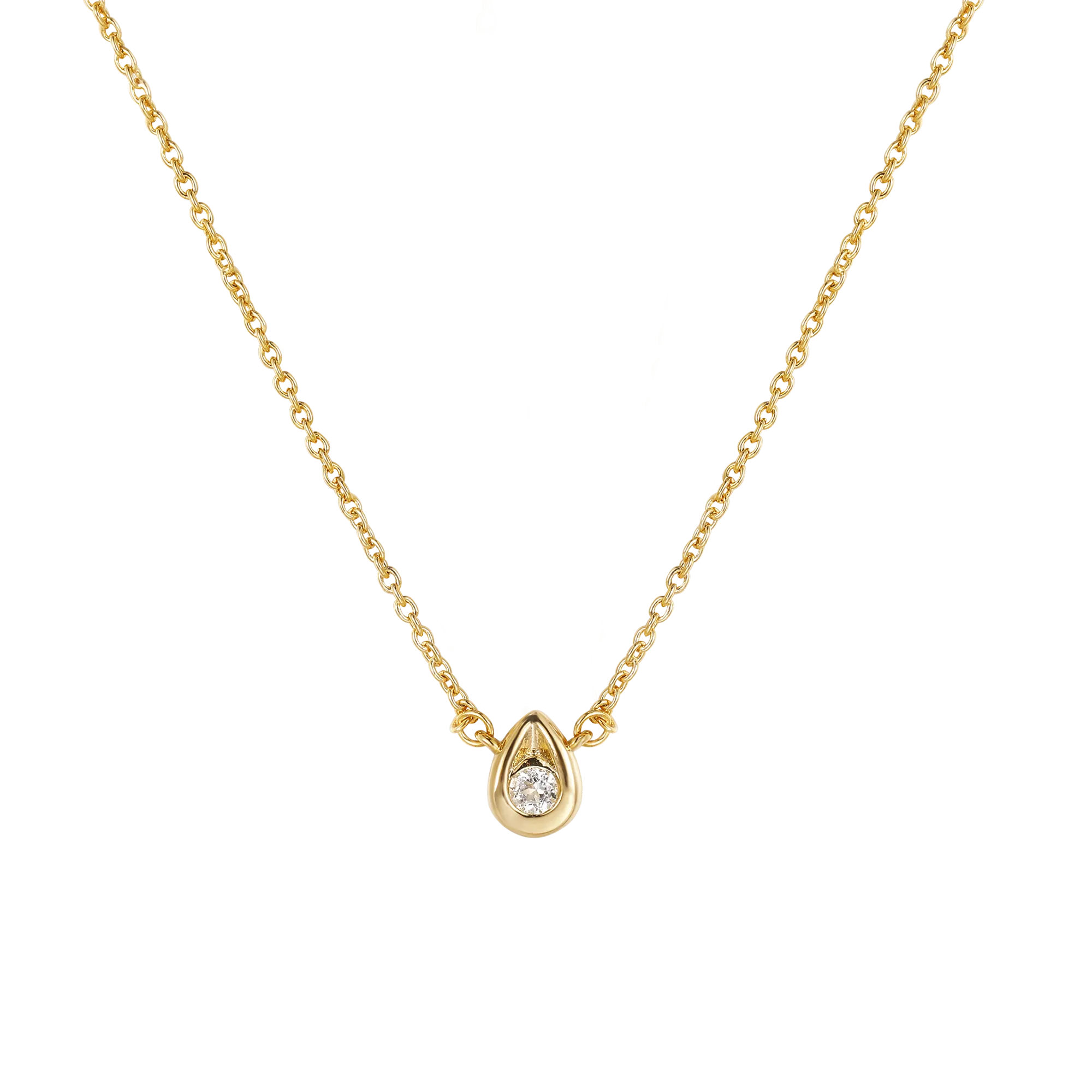 Tear Shaped Gemstone Necklace