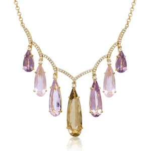 VILLA RICA Necklace (1213) - Mixed Gemstones / RG