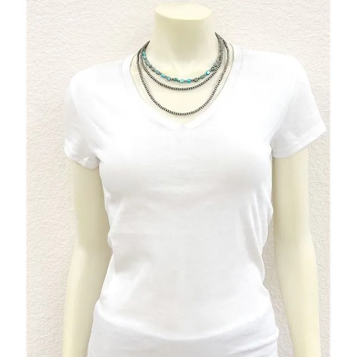 Women's Isac Trading Handmade Gemstone, Navajo Bead Necklace 739272