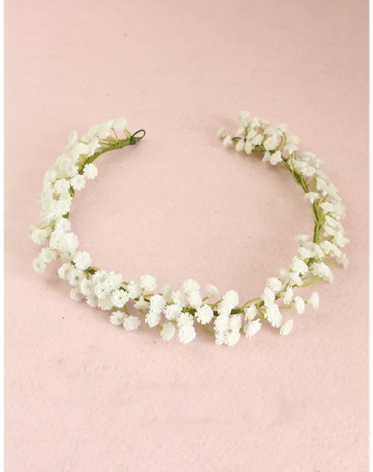 Wreath Flower Headband Travel Flower Crown Flower Girl Hair Accessories Wedding Hairbands