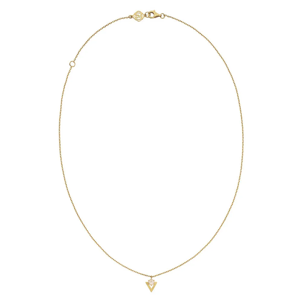 Zoe & Morgan Violet Necklace - Gold Plated & Rose Quartz