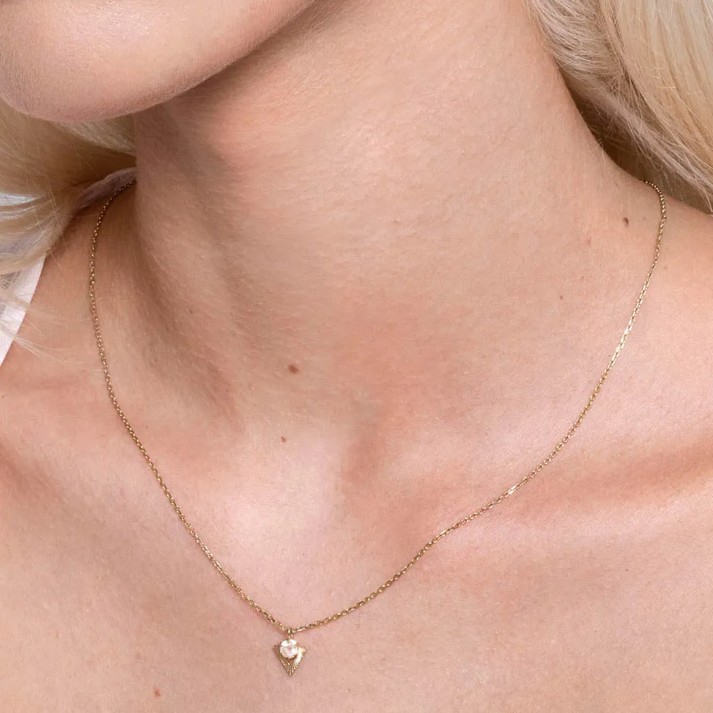 Zoe & Morgan Violet Necklace - Gold Plated & Rose Quartz