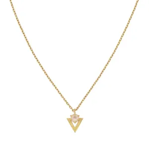 Zoe & Morgan Violet Necklace - Gold Plated & Rose Quartz